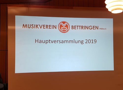 JAHRESHAUPTVERSAMMLUNG 2019